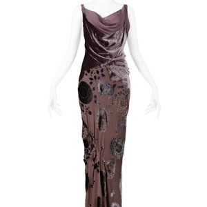 Vintage CHRISTIAN DION by Galliano silk velvet  gown